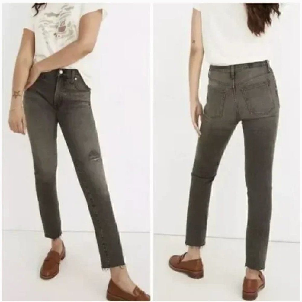 Madewell The Perfect Vintage Jean in Cosner Wash: Knee-Rip Edition NA922